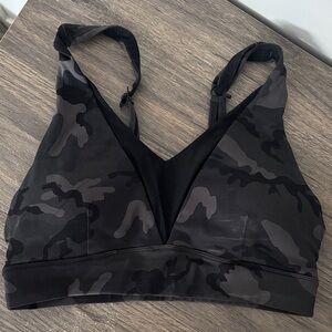 ZYIA Black Camouflage Sports Bra size medium with padded cups